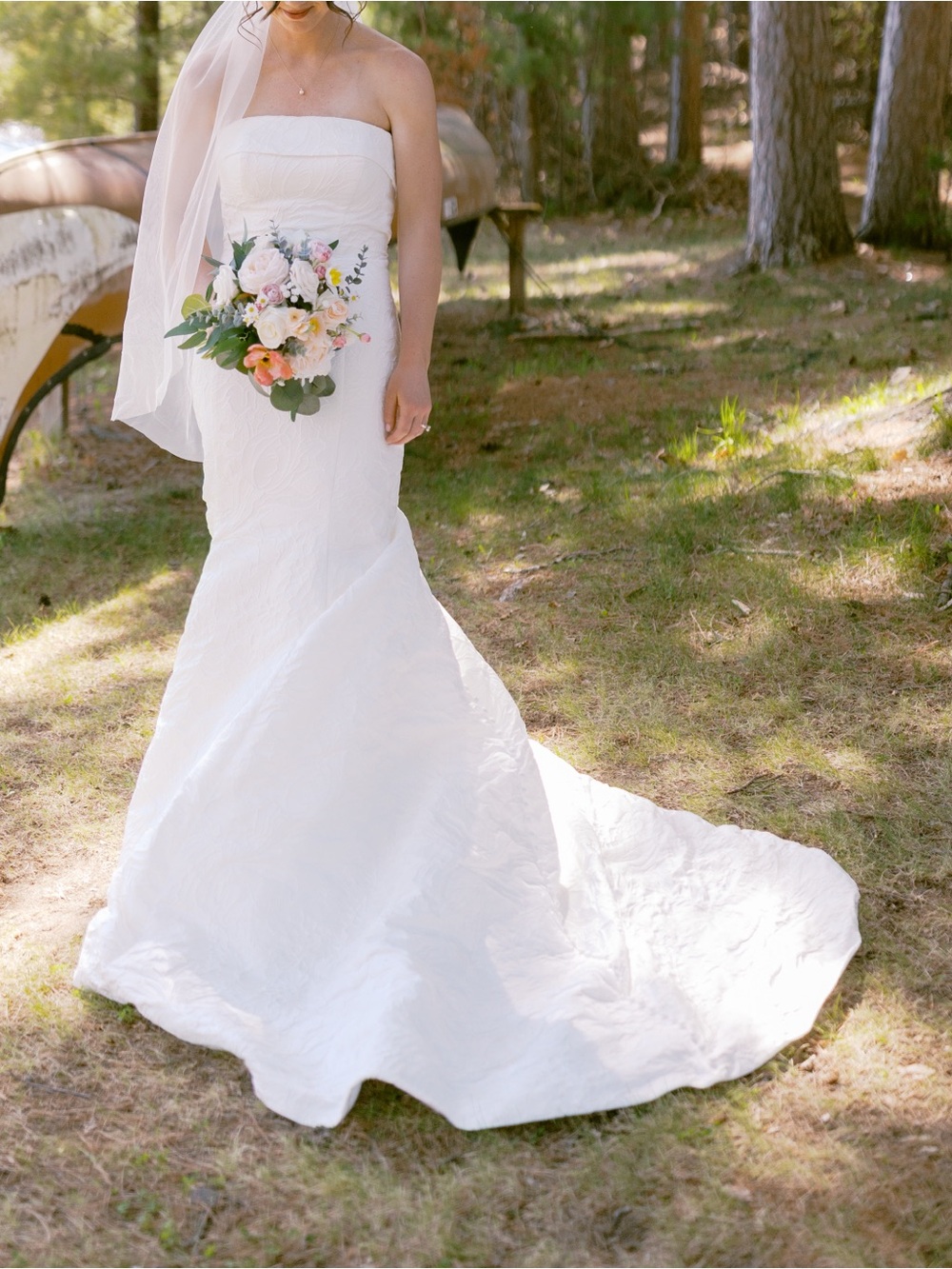 Strapless White Bridal Gown